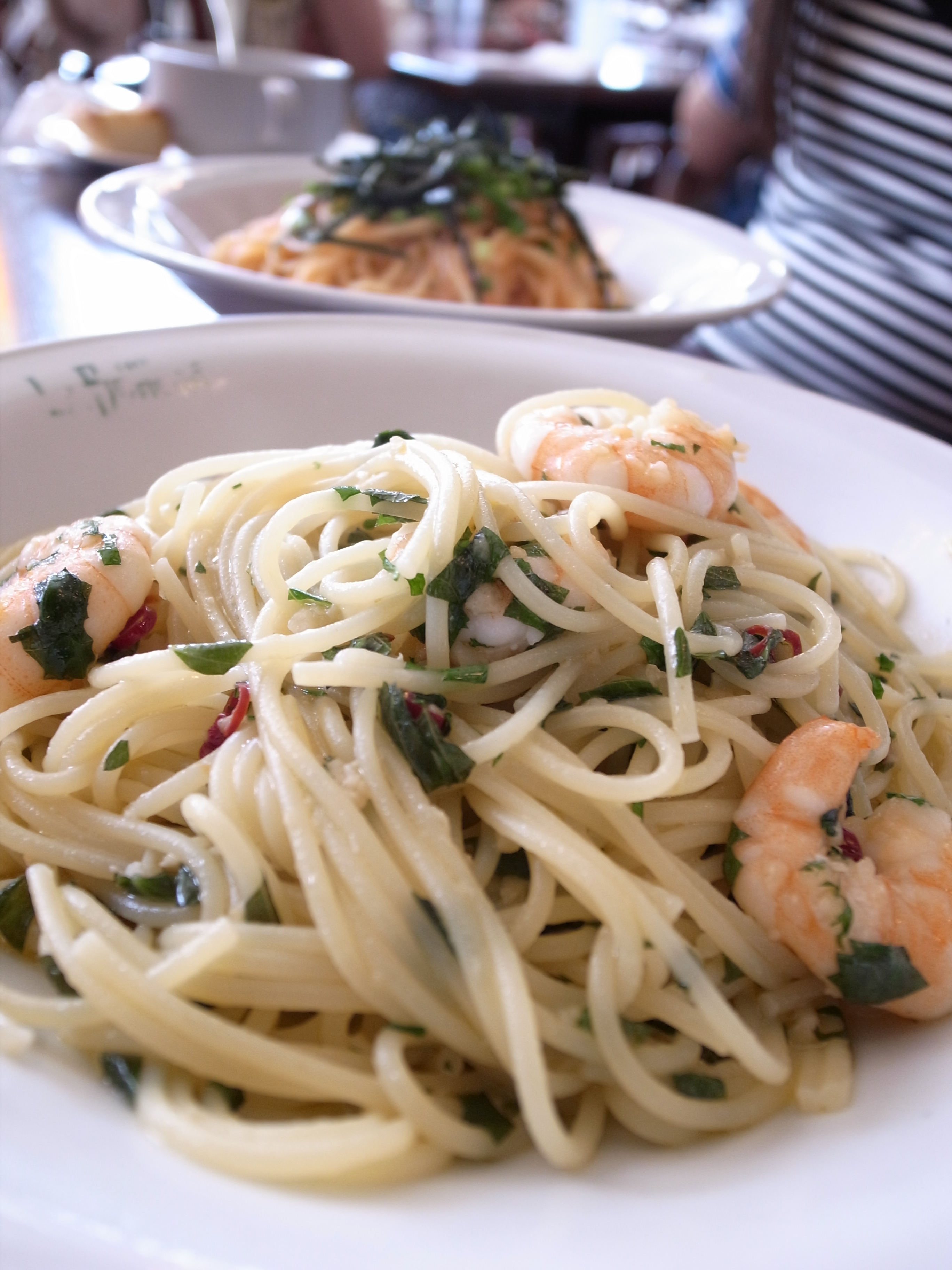 青じそと小海老のパスタ